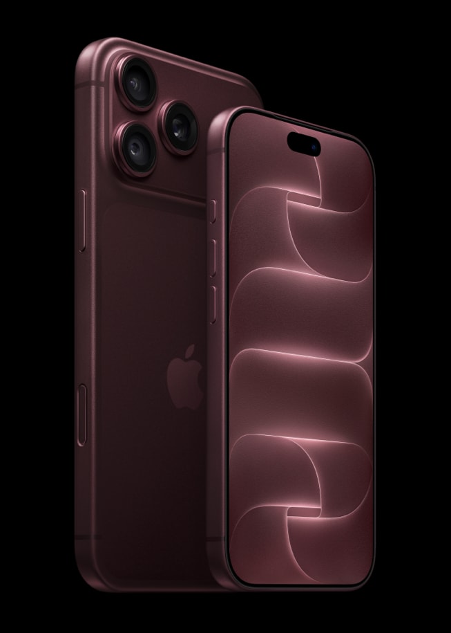 버건디 색상의 iPhone 18 Pro 공식 제품 이미지