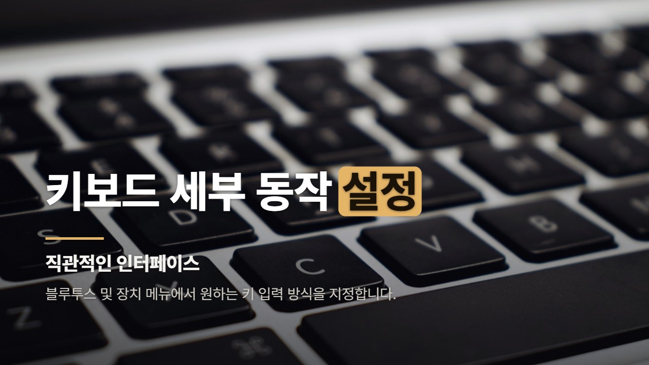 키보드 세부 동작 설정
