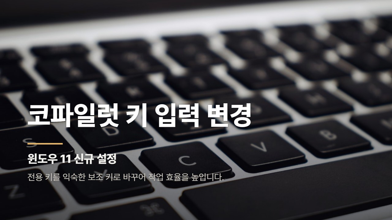코파일럿 키 입력 변경