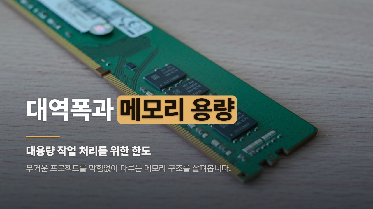 대역폭과 메모리 용량
