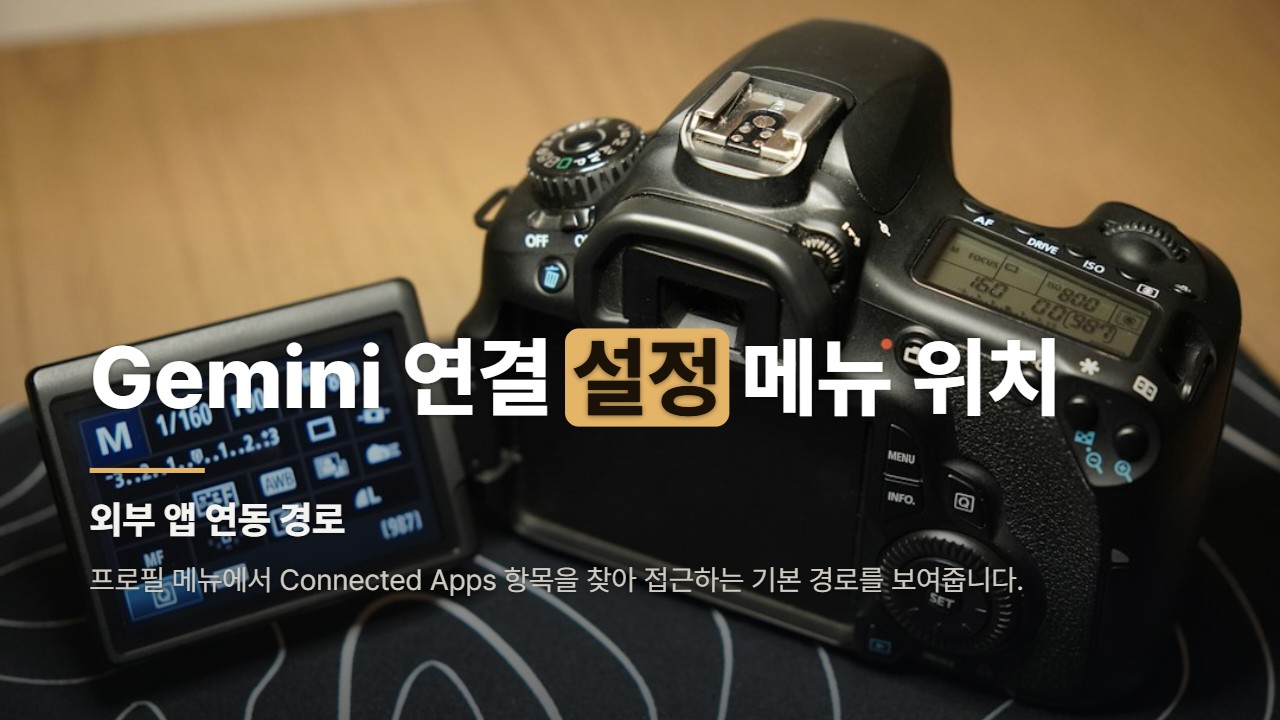 Gemini 연결 설정 메뉴 위치