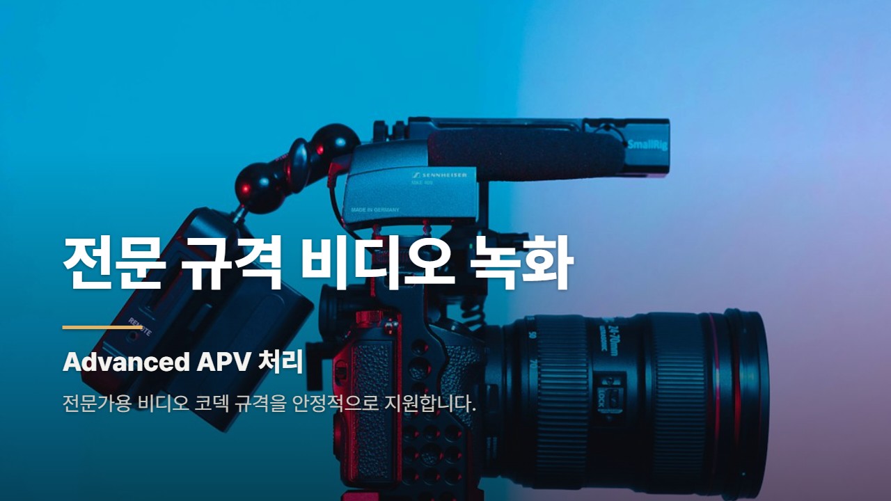 전문 규격 비디오 녹화