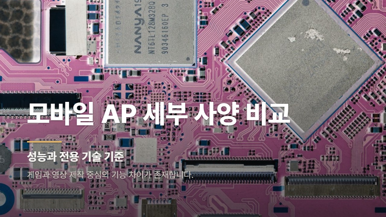 모바일 AP 세부 사양 비교