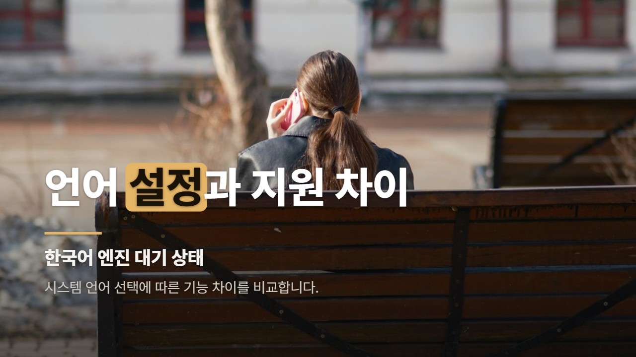 언어 설정과 지원 차이