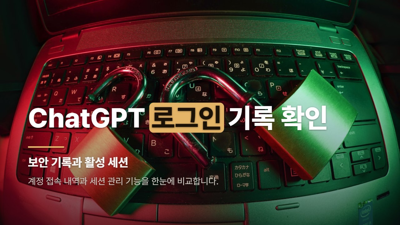 ChatGPT 로그인 기록 확인