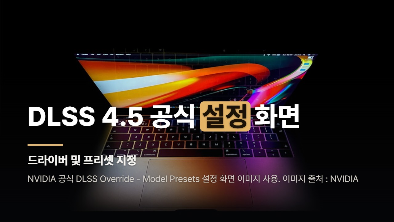 DLSS 4.5 공식 설정 화면