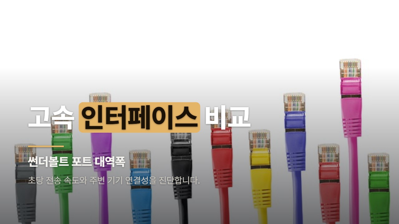 고속 인터페이스 비교