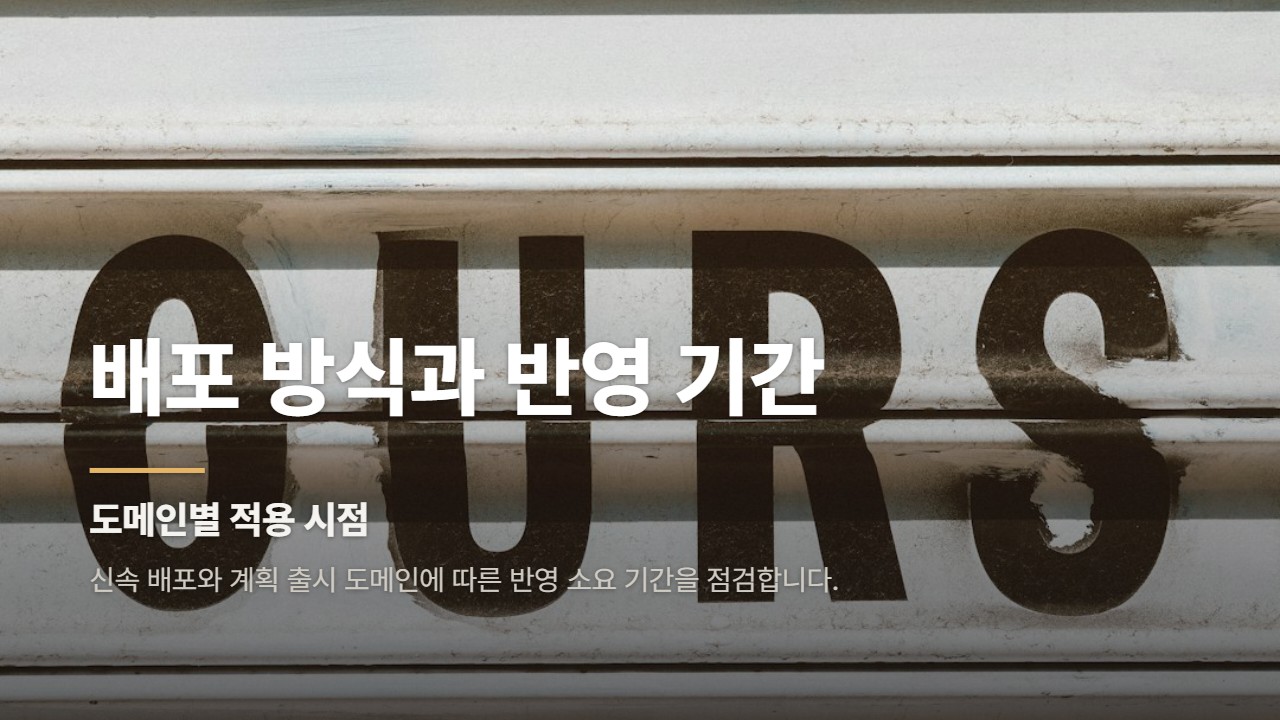 배포 방식과 반영 기간