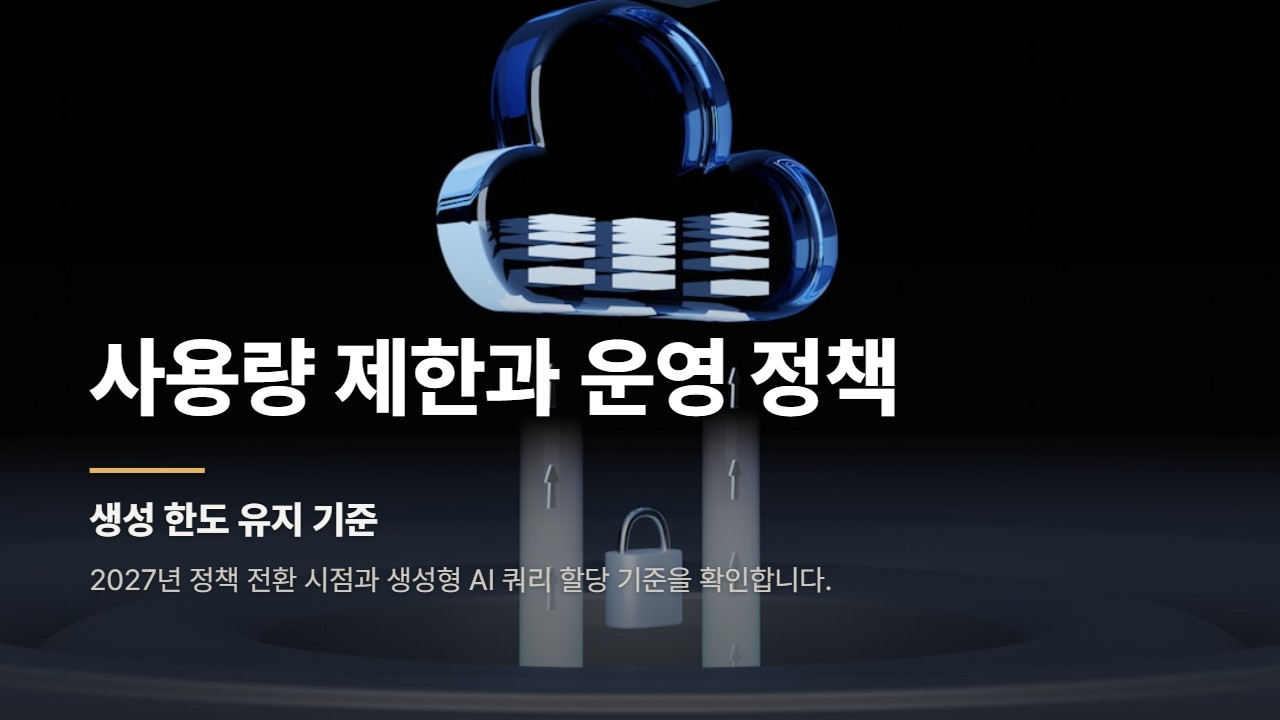 사용량 제한과 운영 정책