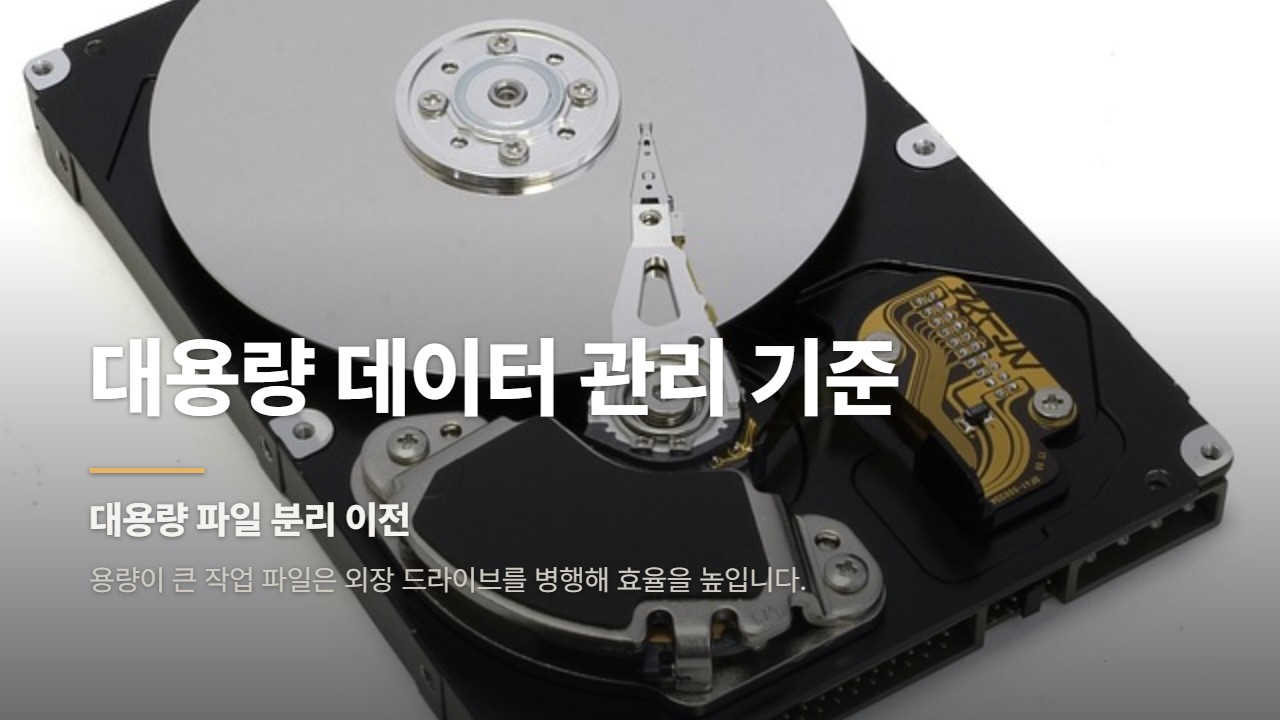 대용량 데이터 관리 기준