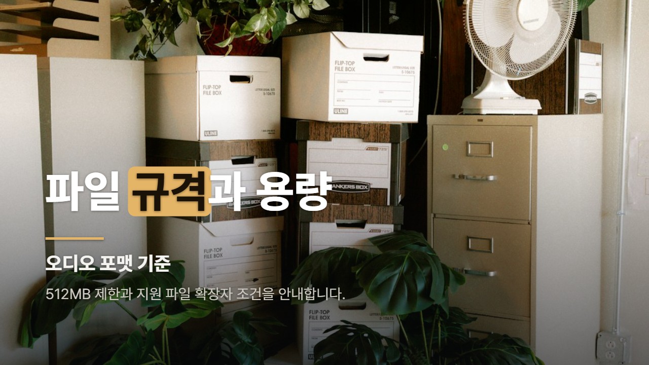 파일 규격과 용량