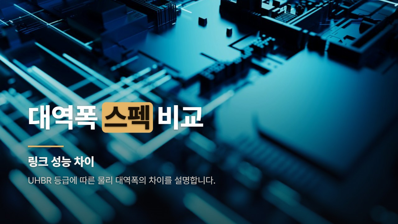 대역폭 스펙 비교