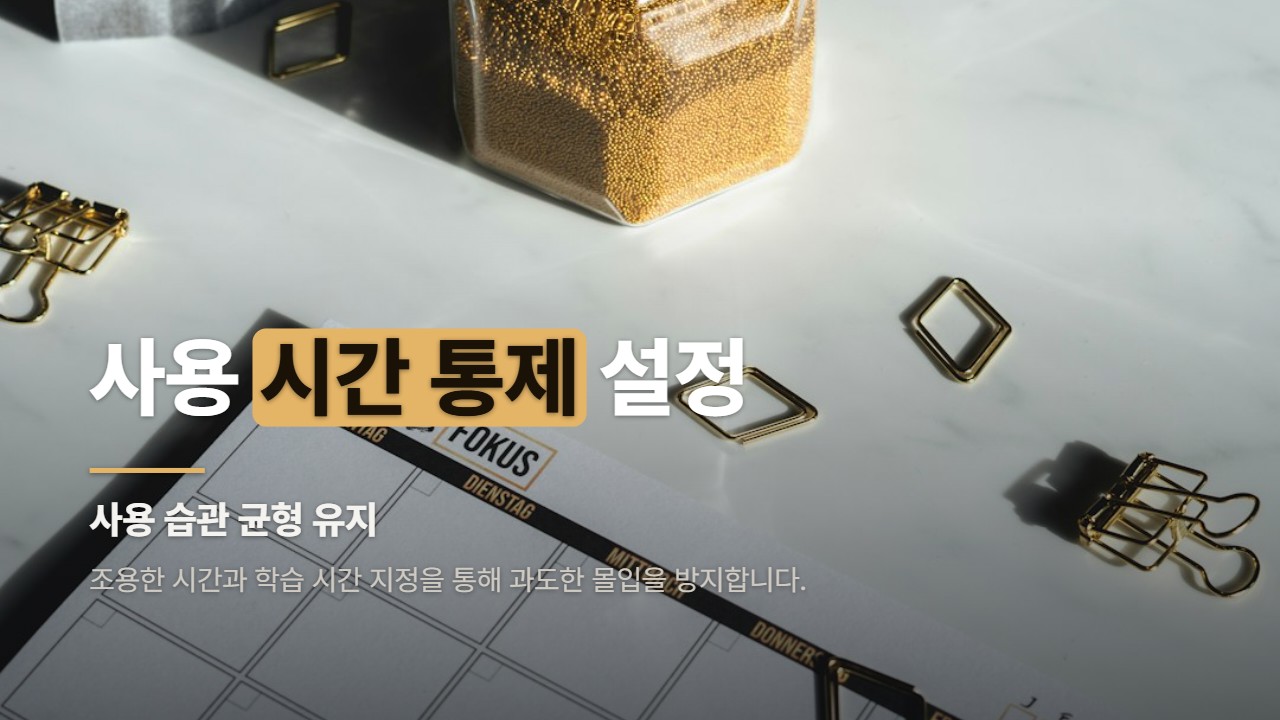 사용 시간 통제 설정