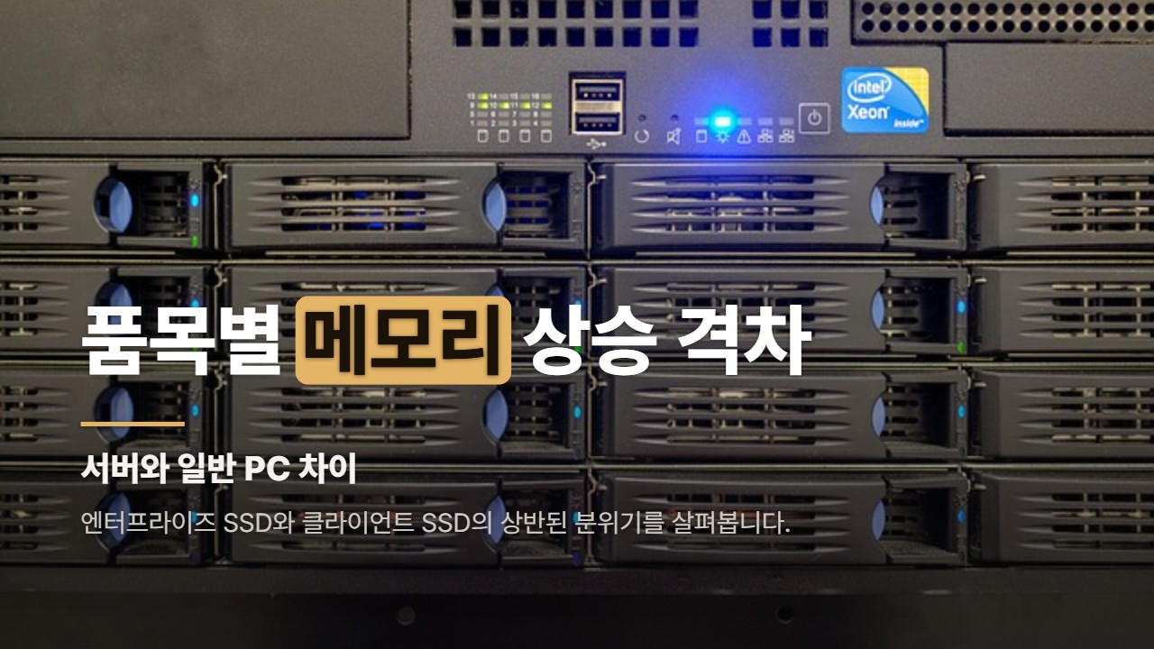 품목별 메모리 상승 격차