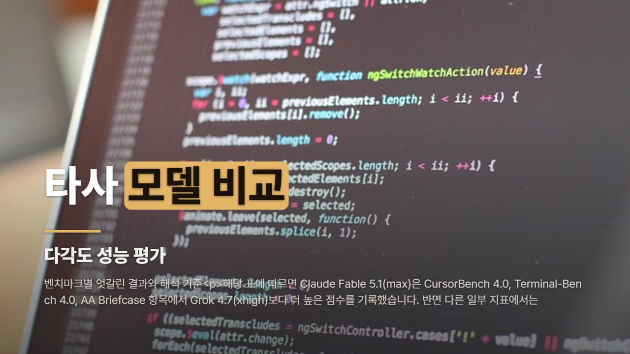 타사 모델 비교