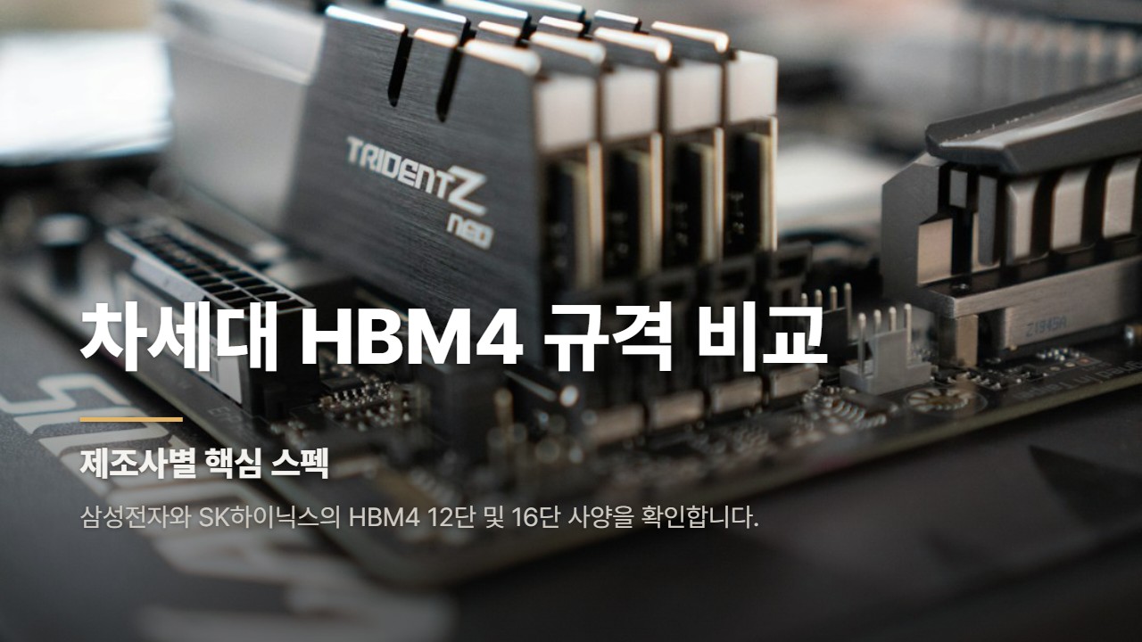 차세대 HBM4 규격 비교