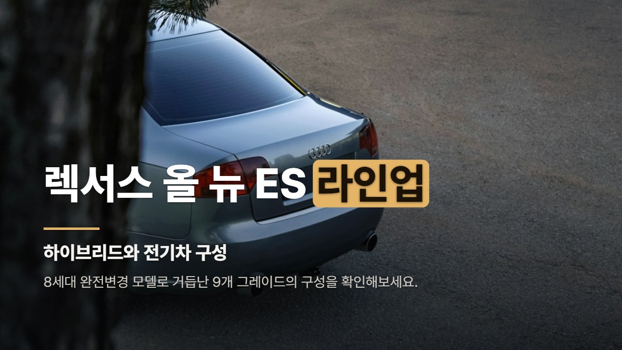 렉서스 올 뉴 ES 라인업