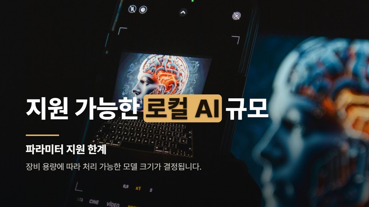 지원 가능한 로컬 AI 규모