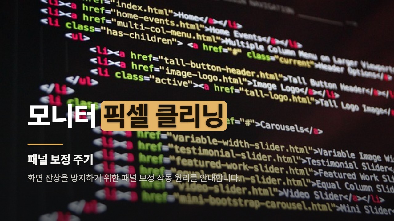 모니터 픽셀 클리닝