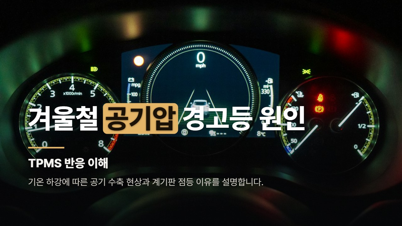 겨울철 공기압 경고등 원인