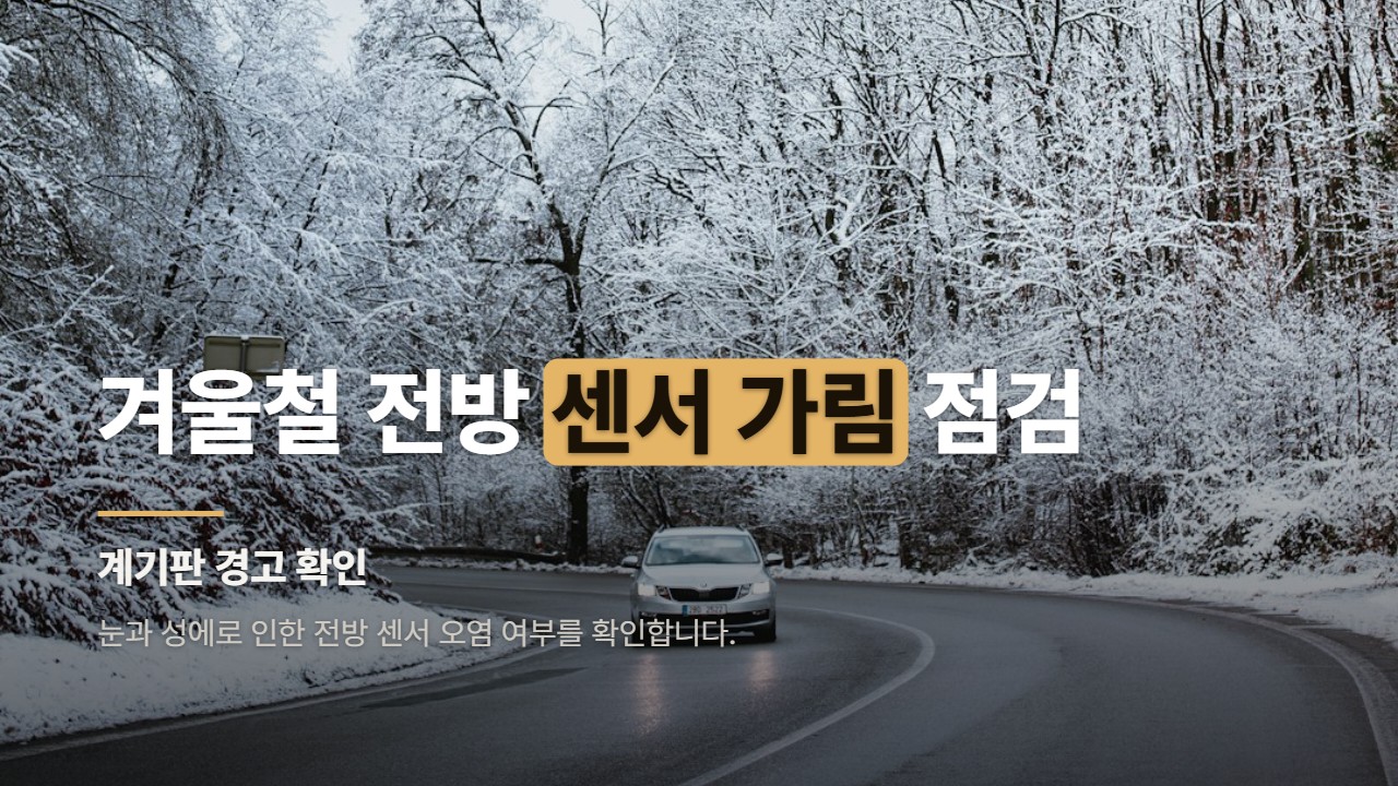 겨울철 전방 센서 가림 점검