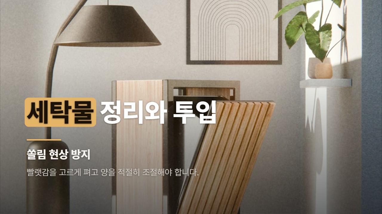 세탁물 정리와 투입