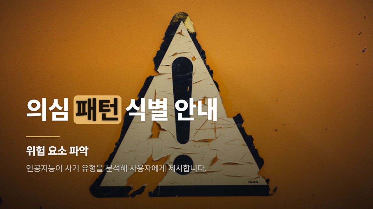 의심 패턴 식별 안내