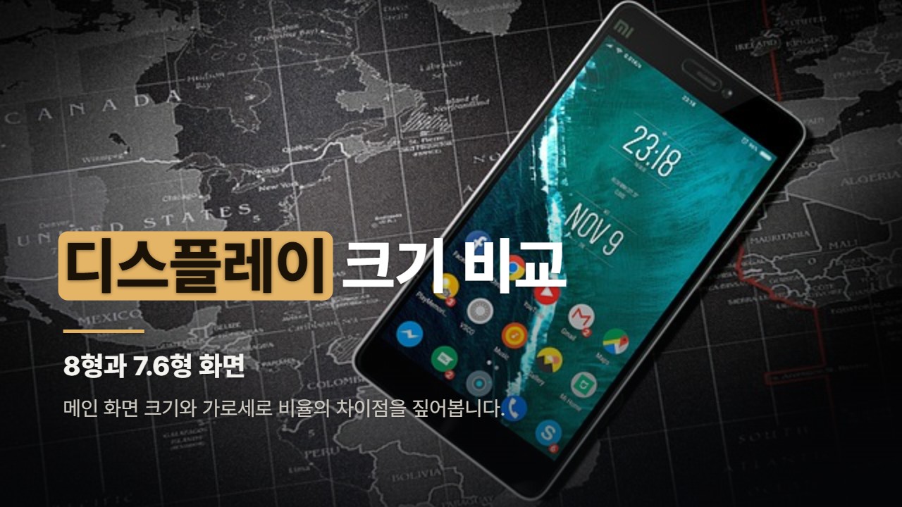 디스플레이 크기 비교