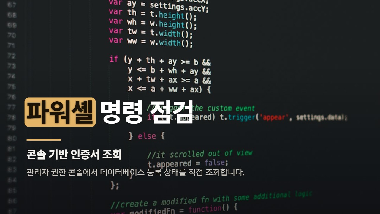 파워셸 명령 점검
