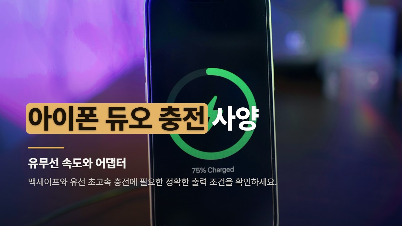 아이폰 듀오 충전 사양