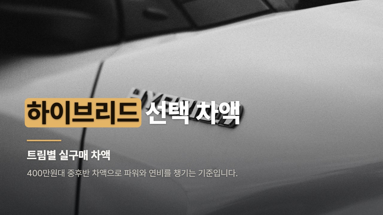 하이브리드 선택 차액