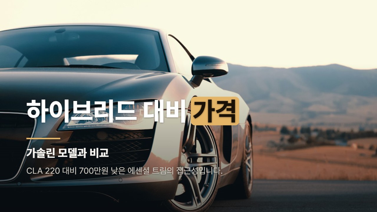 하이브리드 대비 가격