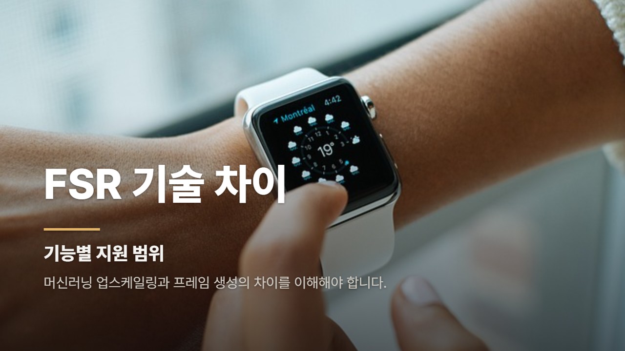 FSR 기술 차이