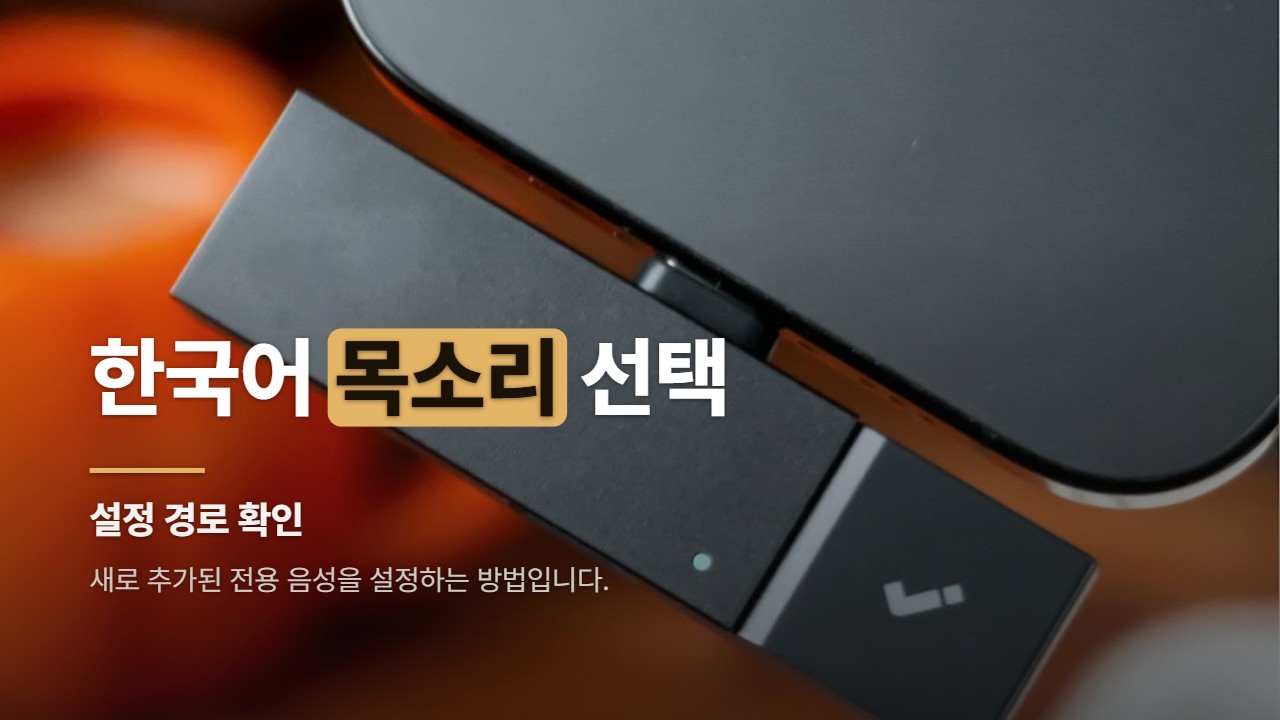 한국어 목소리 선택
