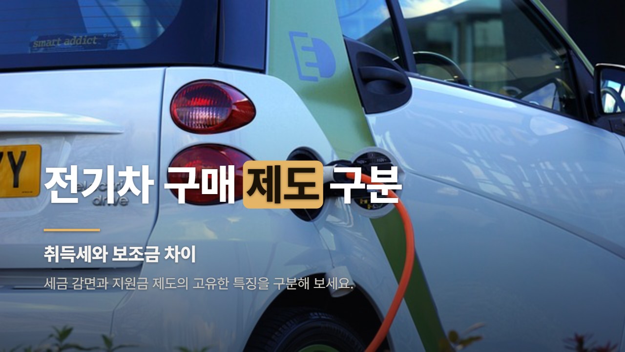 전기차 구매 제도 구분