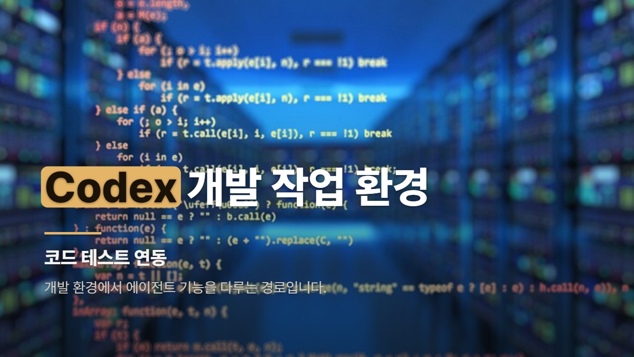 Codex 개발 작업 환경