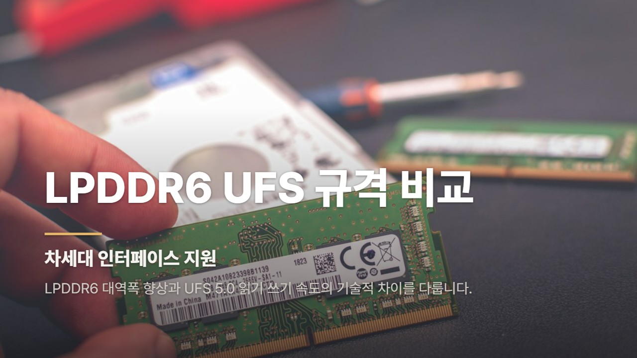 LPDDR6 UFS 규격 비교