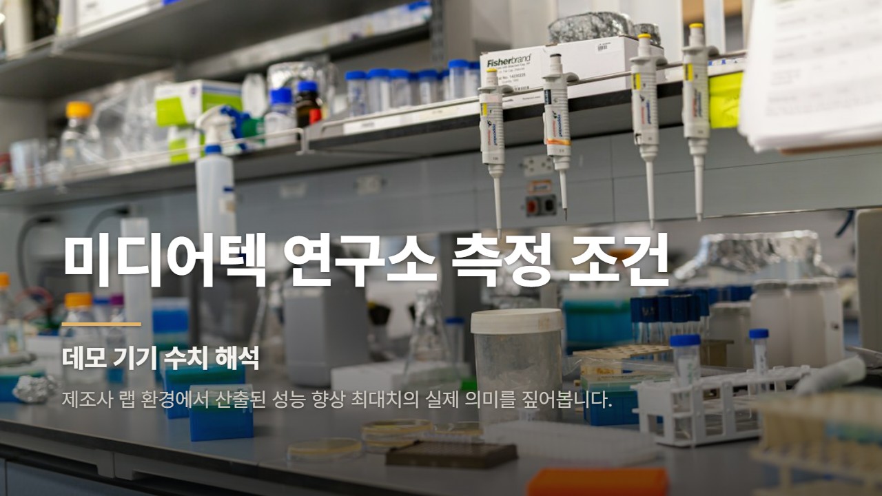 미디어텍 연구소 측정 조건