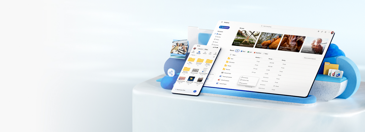 Microsoft OneDrive 온라인 클라우드 저장소 소개 페이지 대표 이미지