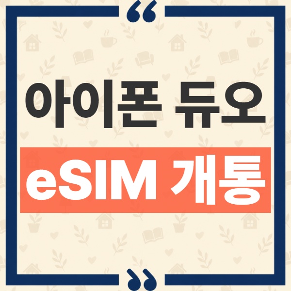 유심 쓰던 폰에서 아이폰 듀오 eSIM 개통 순서와 빠른 전송 방법 1